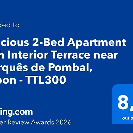 Lejlighed Spacious 2-bed With Interior Terrace Near Marques De Pombal, - Ttl300 Lisboa